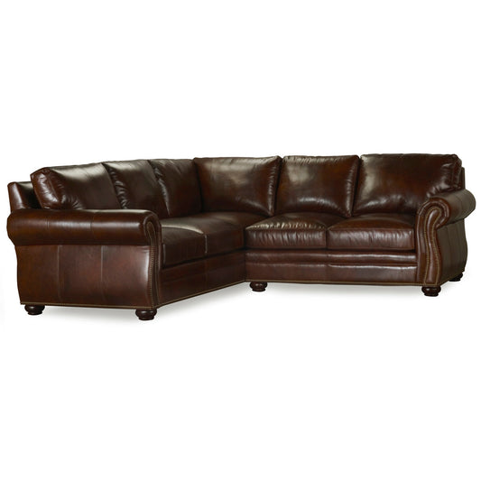 Bradington Young Sterling Sectional Leather Turned Legs