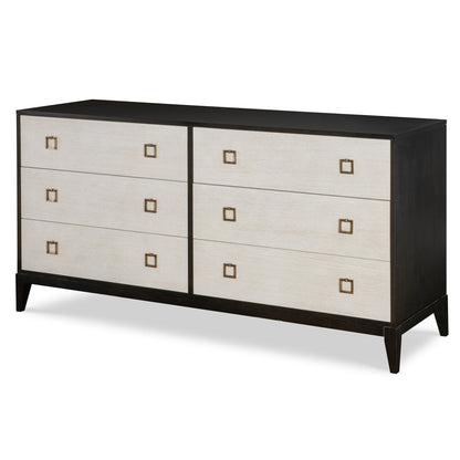 Stocked Six Drawer Low Dresser