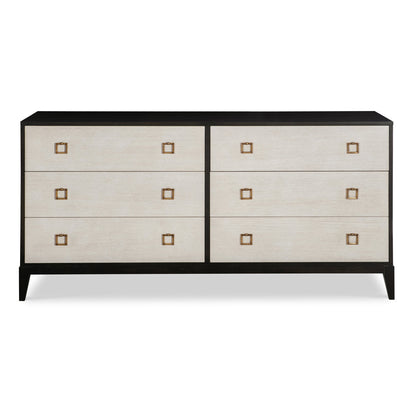Stocked Six Drawer Low Dresser
