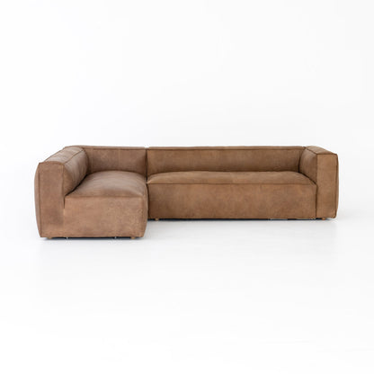 Strom 120" Leather Sectional