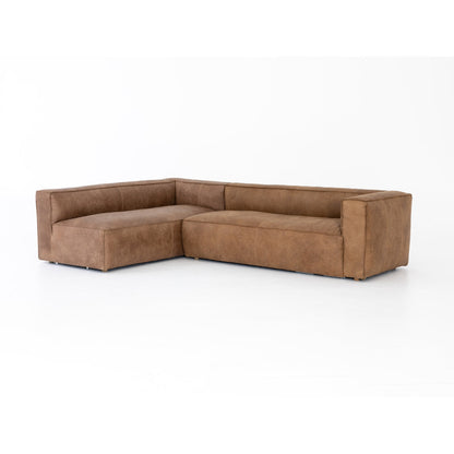 Strom 120" Leather Sectional
