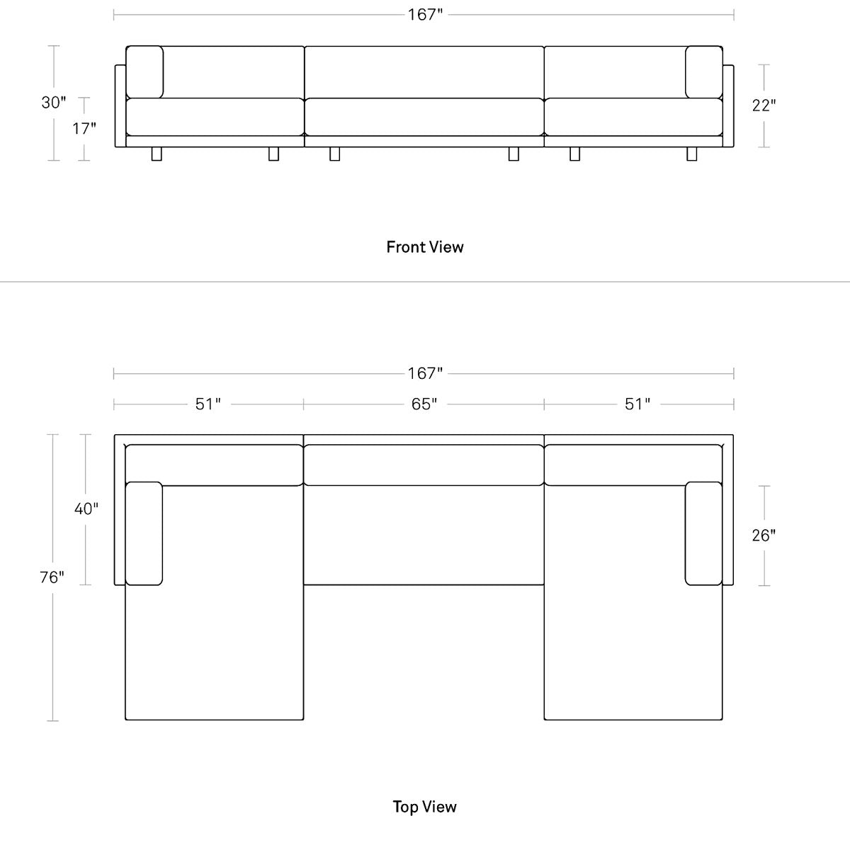 Blu Dot Sunday U Shaped Sectional