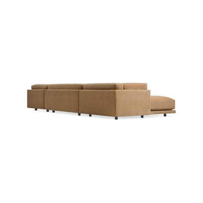 Blu Dot Sunday 3 Piece 156 Wide Velvet Corner Sectional