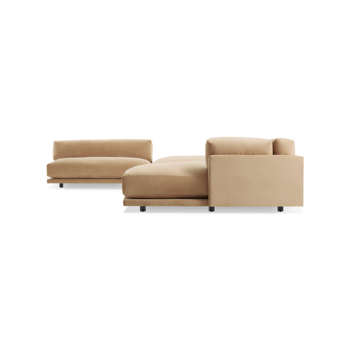Blu Dot Sunday 4 Piece 156 Wide Velvet Corner Sectional