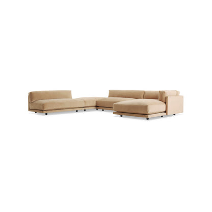Blu Dot Sunday 4 Piece 156 Wide Velvet Corner Sectional