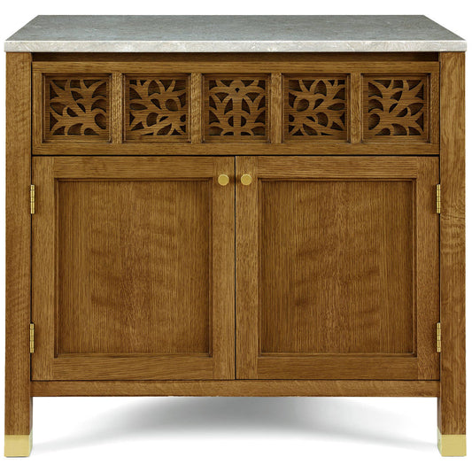 Surrey Hills Two-Door Nightstand, Stone Top