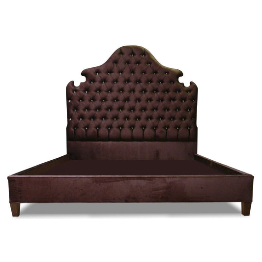 Haute House Home Swan Tufted Upholstered Low Profile Platform Bed
