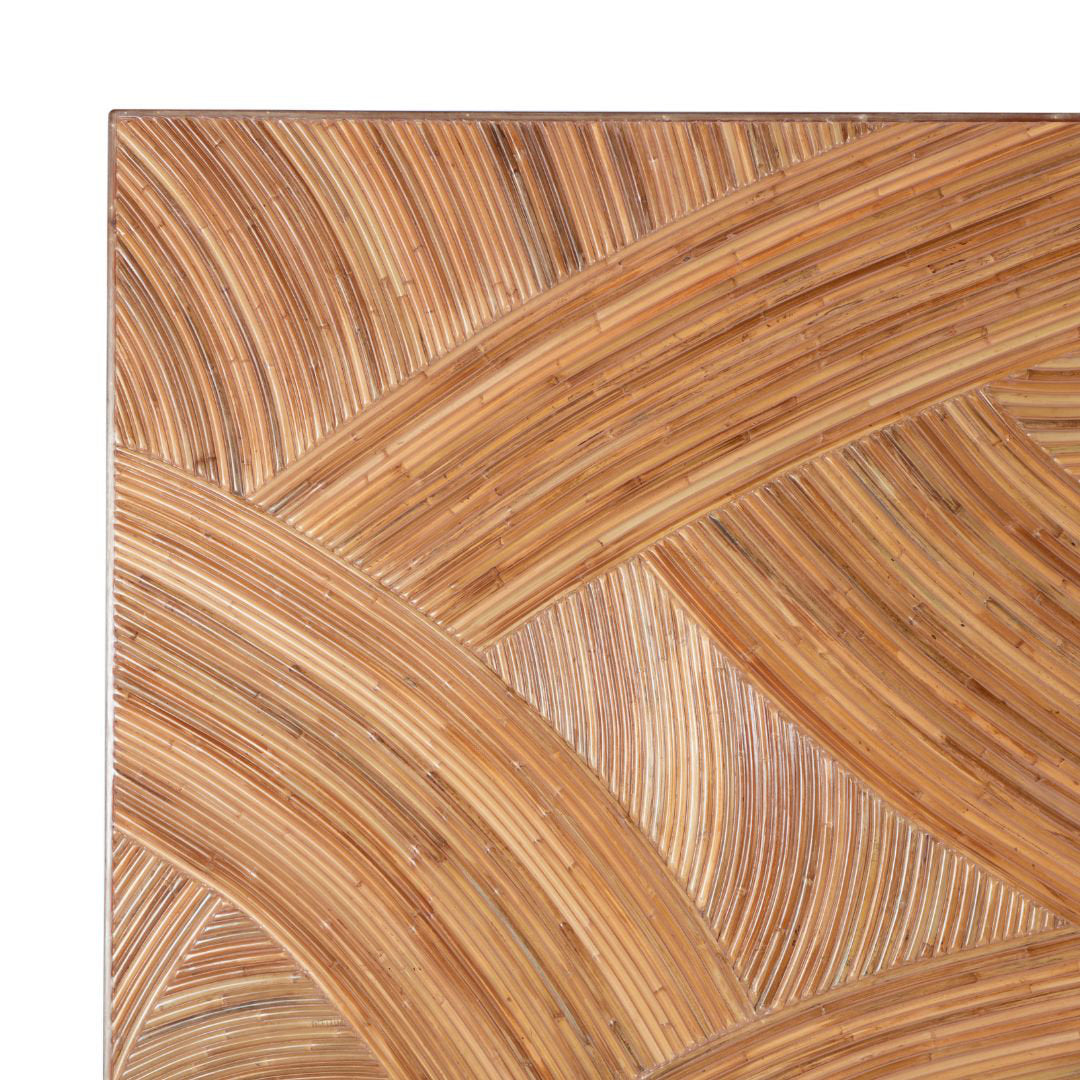 Swirl Rattan Queen Platform Bed, Natural