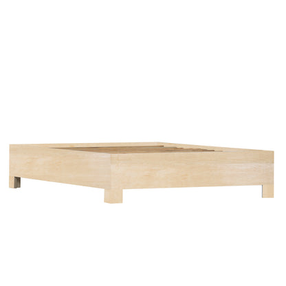Swirl Rattan Queen Platform Bed, Natural