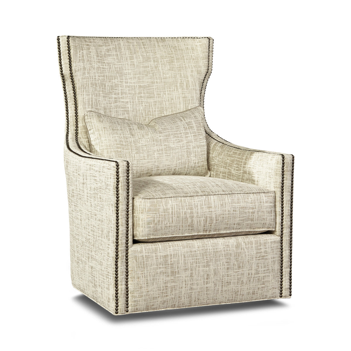 Swivel Wingback Chair Chair with Ottoman