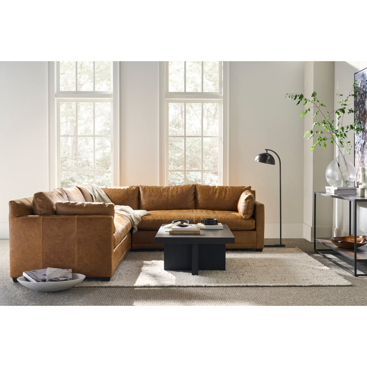 Sylvie 2-piece Leather Sectional