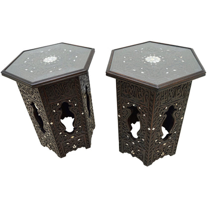 Syrian Glass End Table (Set of 2)