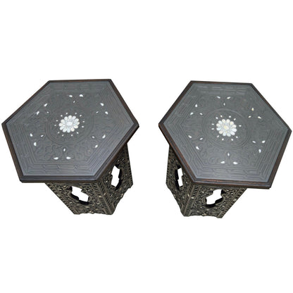 Syrian Glass End Table (Set of 2)