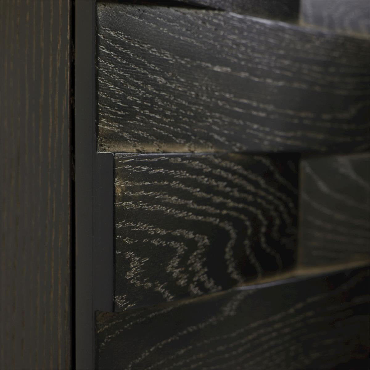 Tessere Four-Door Credenza, Limed