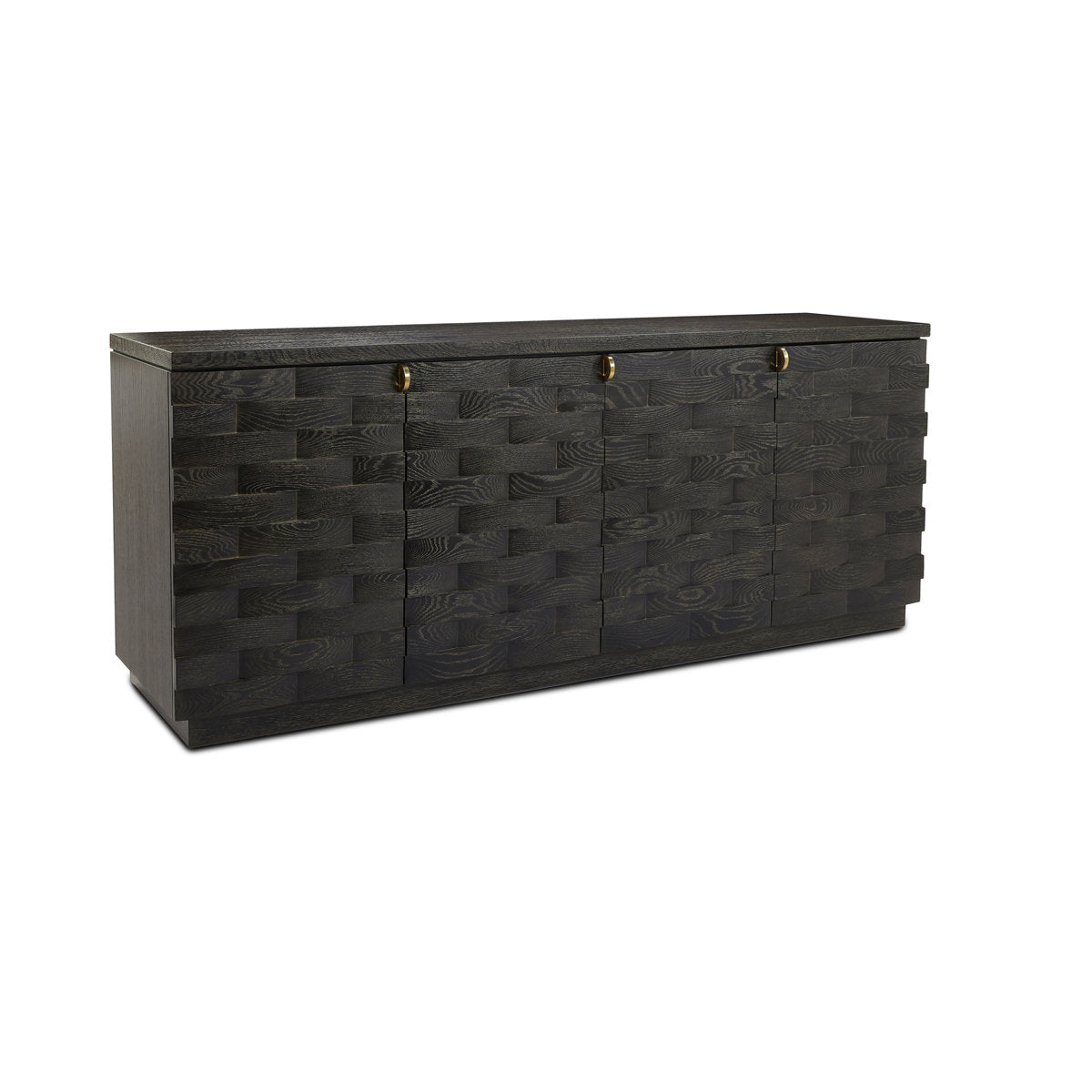 Tessere Four-Door Credenza, Limed