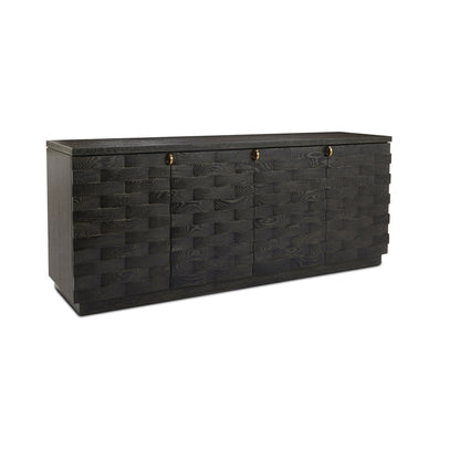 Tessere Four-Door Credenza, Limed