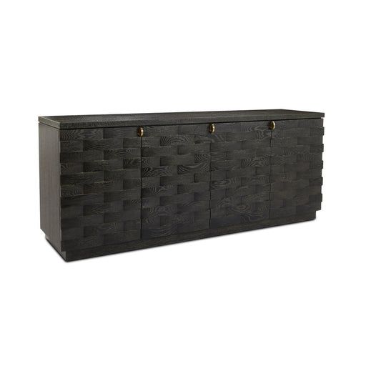 Tessere Four-Door Credenza, Limed