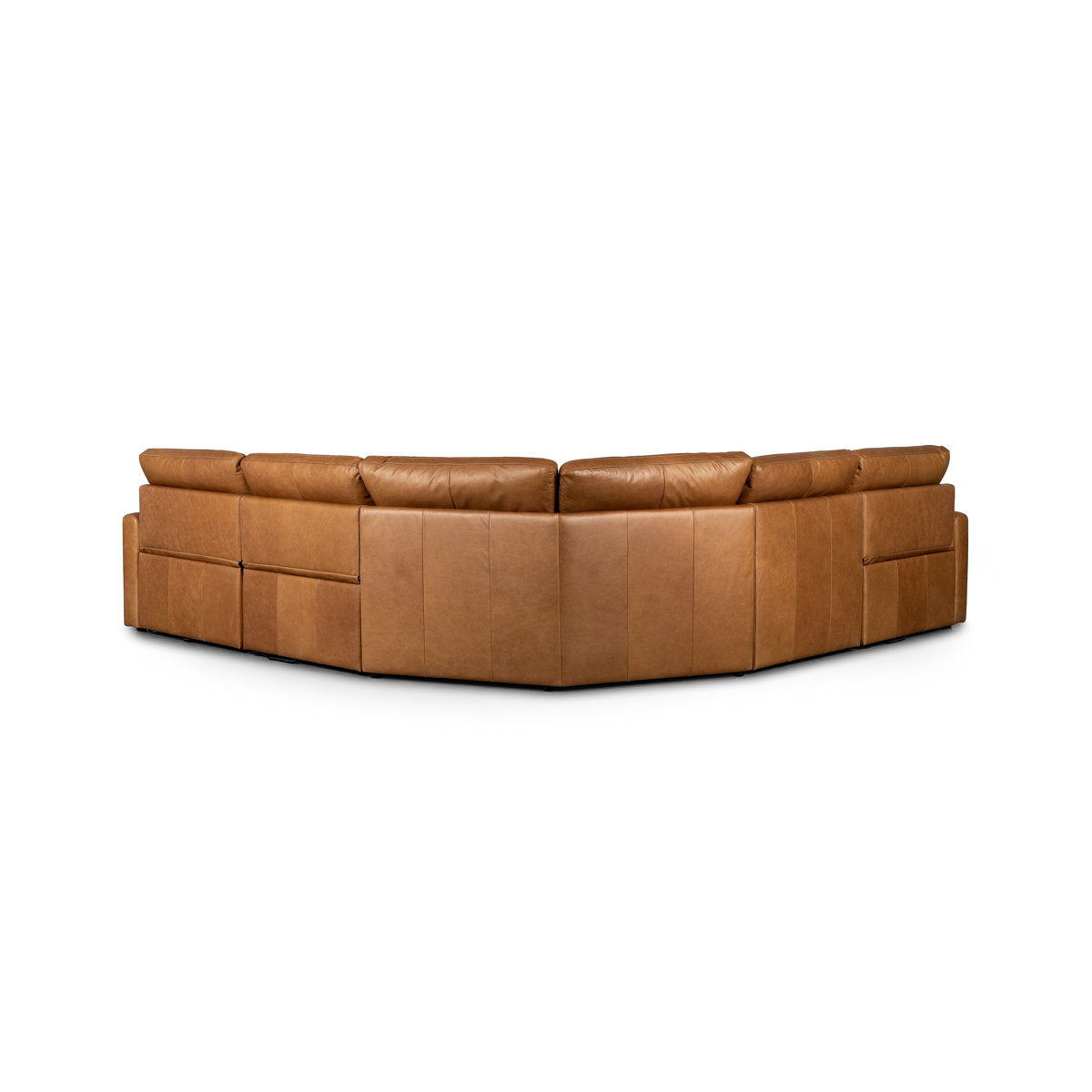 Four Hands Tillery Sonoma Butterscotch 5 Piece Leather Reclining Sectional