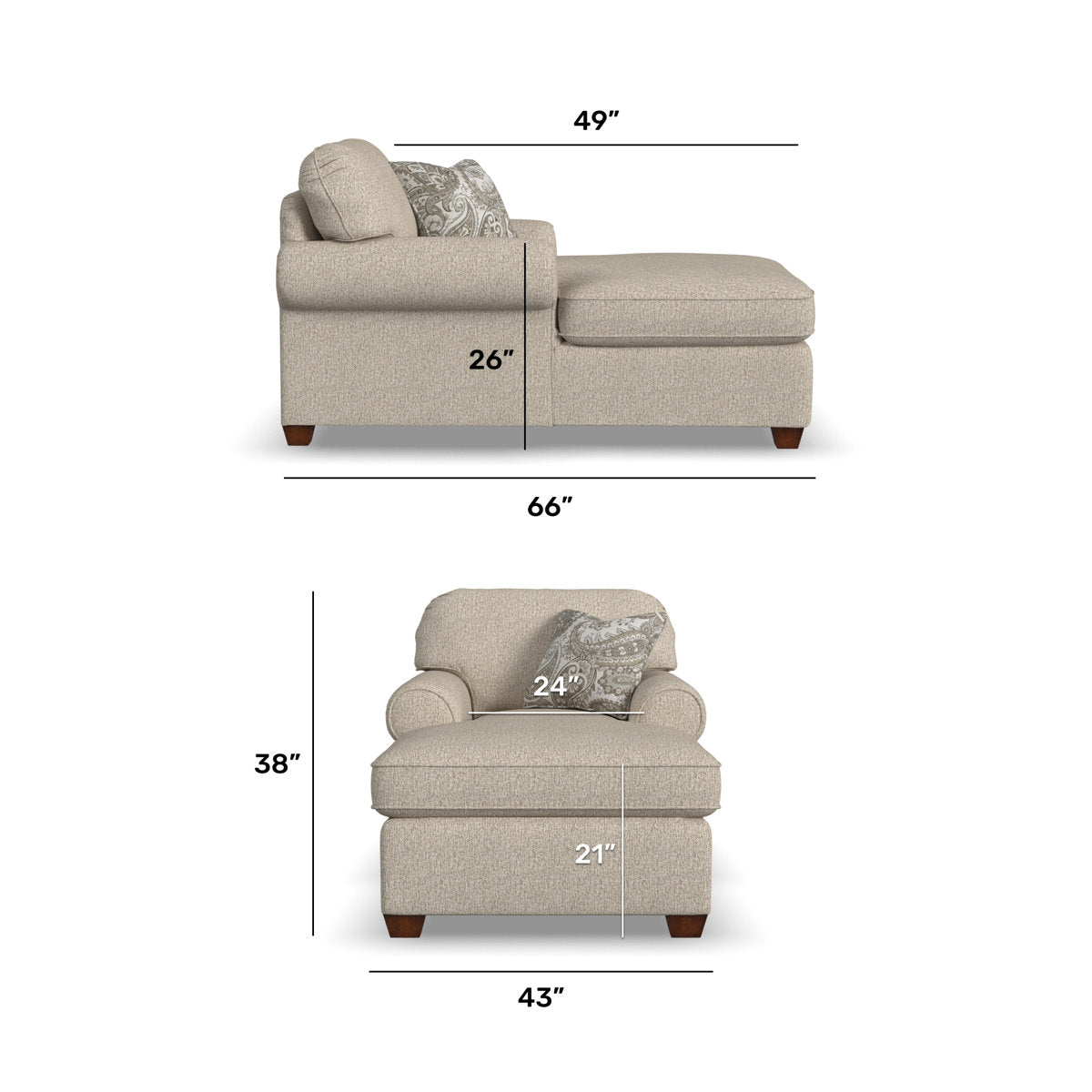 Flexsteel Tobias Chair Chaise