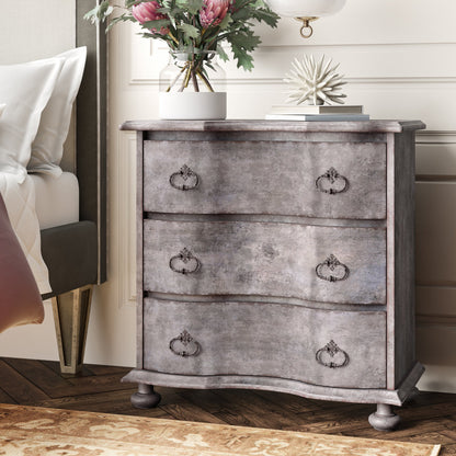 Tosca 3 - Drawer Solid Wood Nightstand