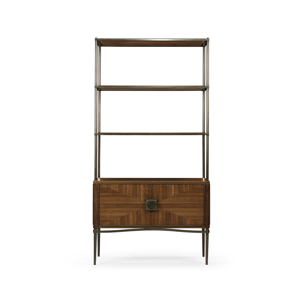 Toulouse 78 H X 40 W Brass Etagere Bookcase