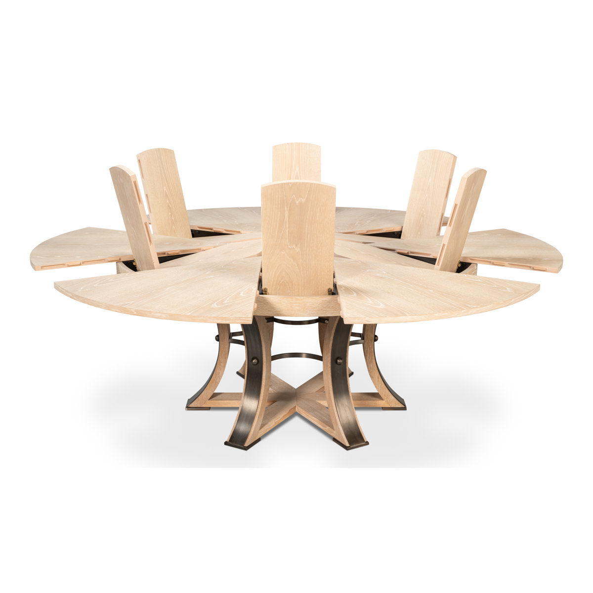 Tower Round Solid Oak Dining Table