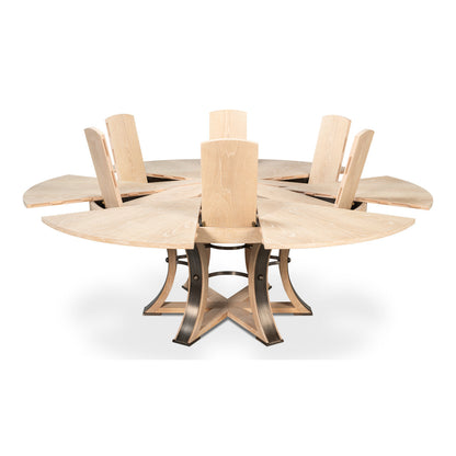Tower Round Solid Oak Dining Table