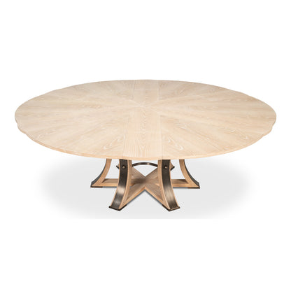 Tower Round Solid Oak Dining Table