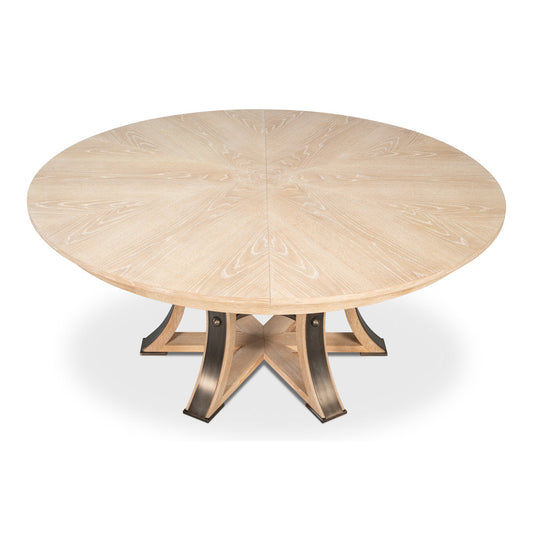 Tower Round Solid Oak Dining Table