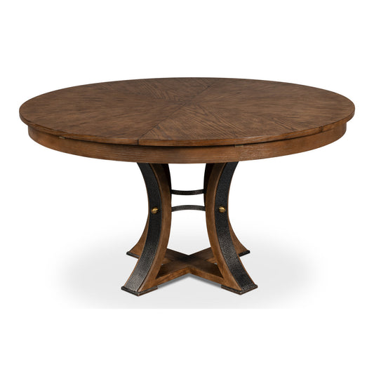 Tower Round Solid Oak Dining Table