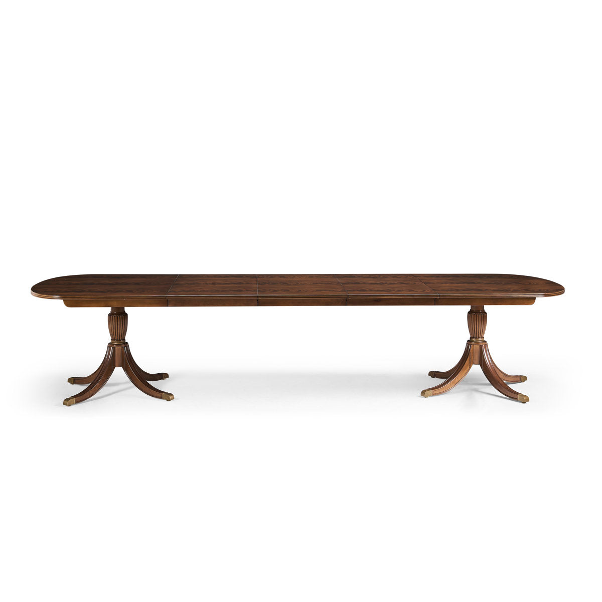 Traditional 12 Foot Double Pedestal Mahogany Dining Table For Seating 14 People