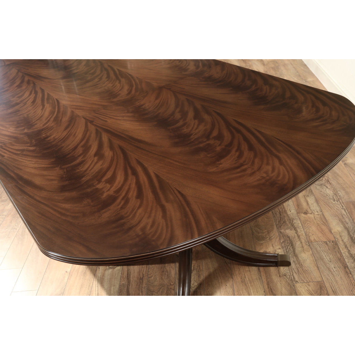 Traditional 12 Foot Double Pedestal Mahogany Dining Table For Seating 14 People