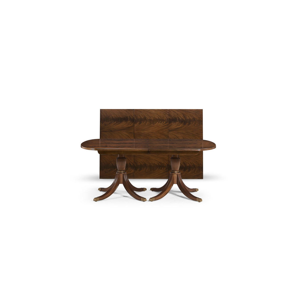 Traditional 12 Foot Double Pedestal Mahogany Dining Table For Seating 14 People