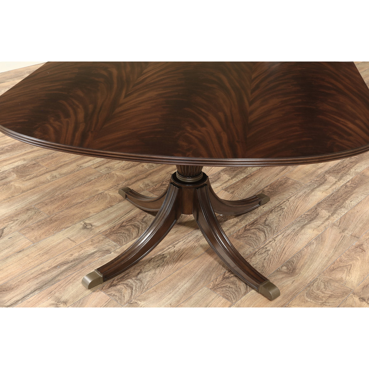 Traditional 12 Foot Double Pedestal Mahogany Dining Table For Seating 14 People