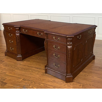 Traditional Mahogany Partners Desk