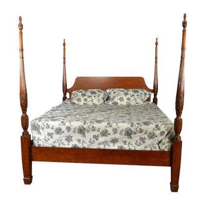 Traditional Rice Carved Poster Bed
