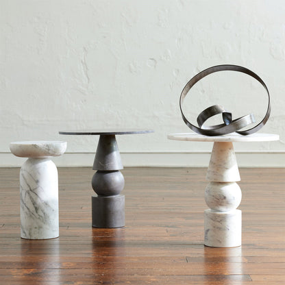 Tumble Marble End Table