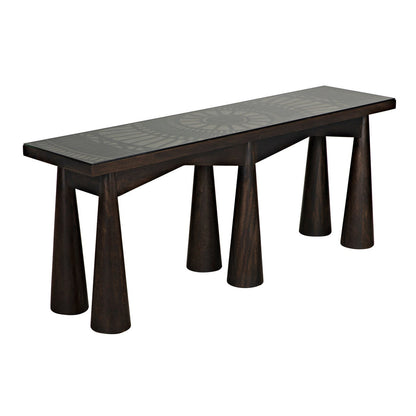 Tutankhamun 81'' W Glass Console Table