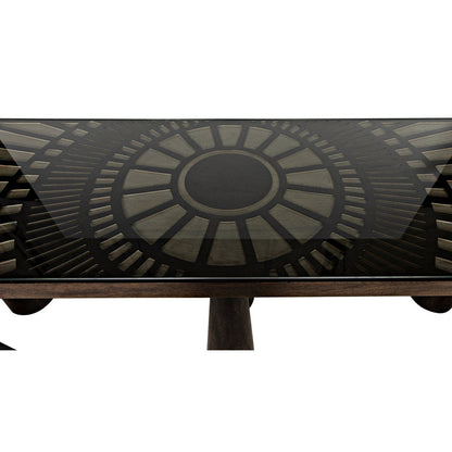 Tutankhamun 81'' W Glass Console Table