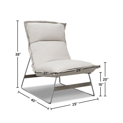 Tweety Leather Lounge Chair Chair with Ottoman