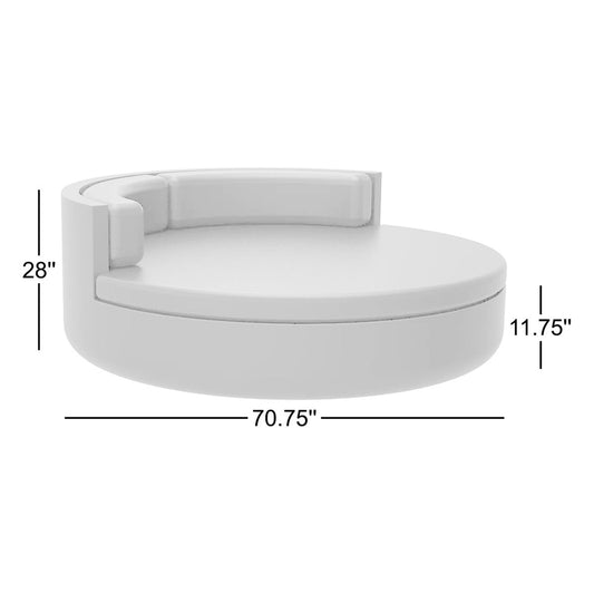 Ulm - Daybed Fixed Backrest - 70.75"Dia - Basic