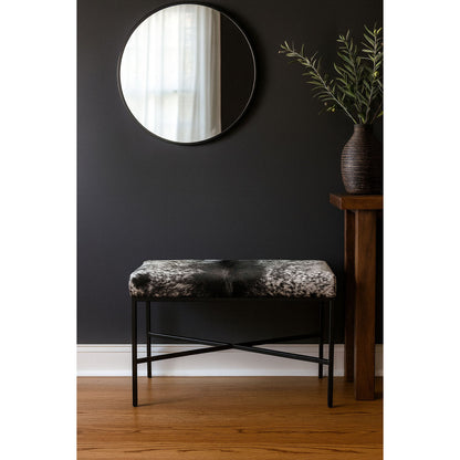 Outpost Original Upholstered Cowhide Bench