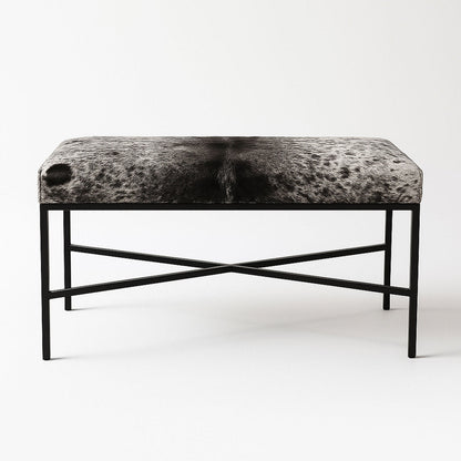 Outpost Original Upholstered Cowhide Bench