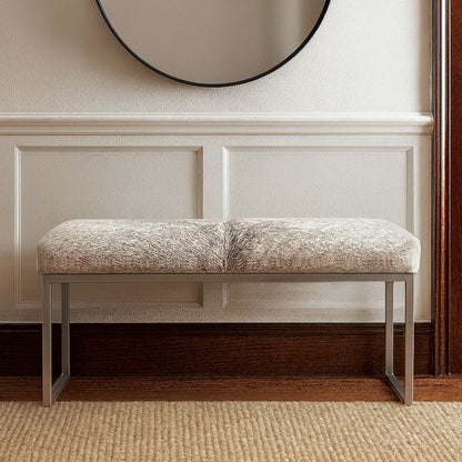 Outpost Original Upholstered Cowhide Bench