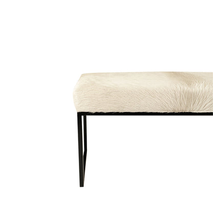 Outpost Original Upholstered Cowhide Bench