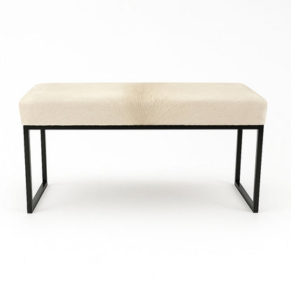 Outpost Original Upholstered Cowhide Bench