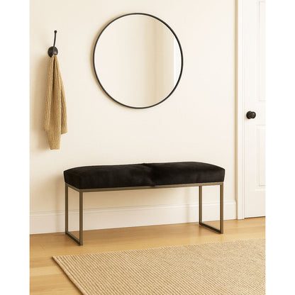 Outpost Original Upholstered Cowhide Bench