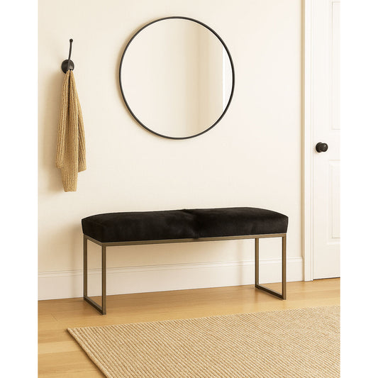 Outpost Original Upholstered Cowhide Bench
