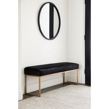 Outpost Original Upholstered Cowhide Bench