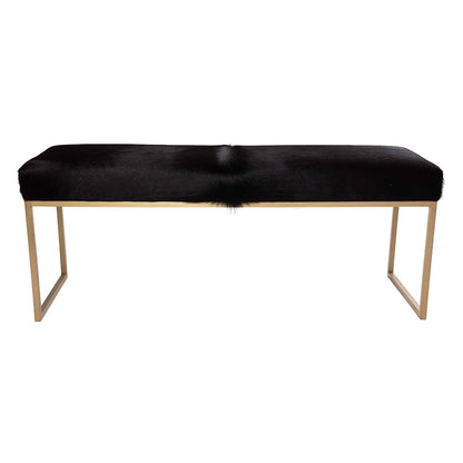 Outpost Original Upholstered Cowhide Bench